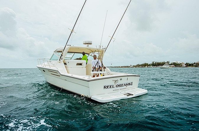 8 hours 38ft Reel Dreams Private Charter Nassau - The boat, equipment, and what you need to bring