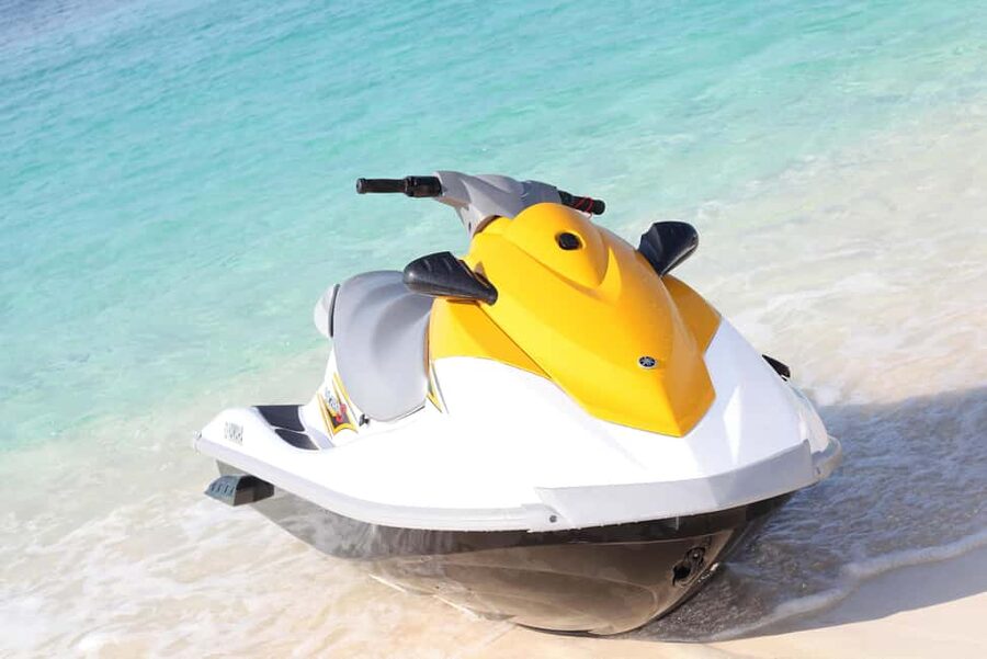 Half Hour Jet Ski Adventure - Arriving at Cabbage Beach near Atlantis