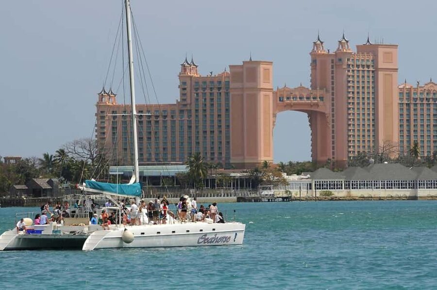 Nassau: Catamaran Sail and Snorkel Tour - The reef stop near Athol Island or Spruce Cay